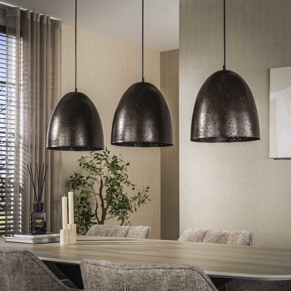 Eetkamer hanglamp Kosmos 3L - E27 - Urban bruin Lyora 8716803512238