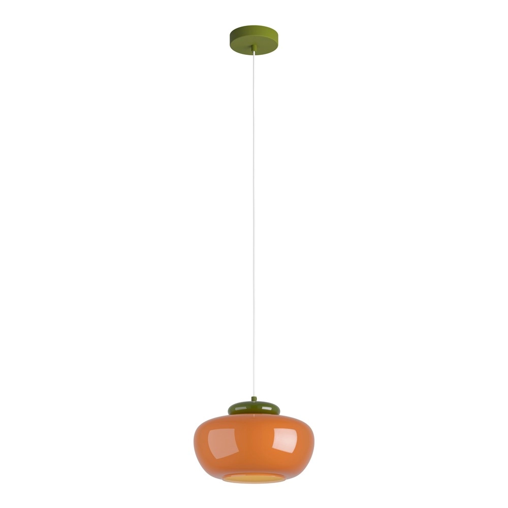 Design hanglamp Berardelli oranje met groen Ø 30cm Eglo 9008606404964