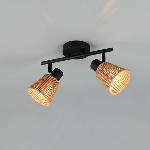 Plafondlamp Natrel dubbel bruin