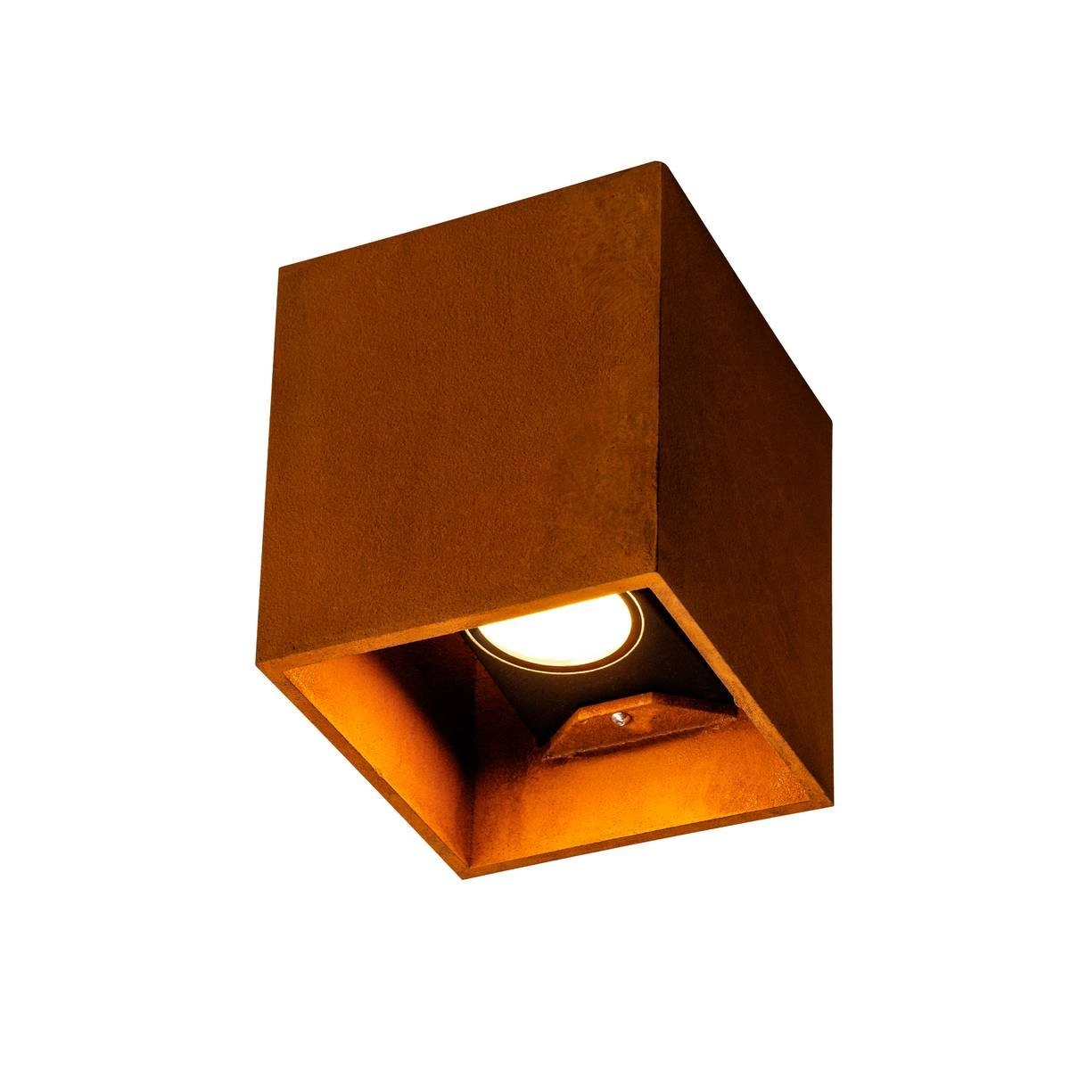 Up - downlighter Rusty Square 18cm roestbruin Up - downlighter Rusty Square 18cm roestbruin