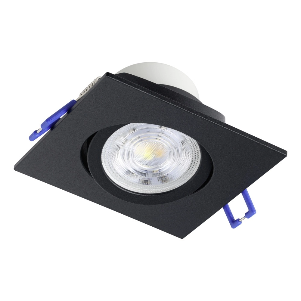 Set van 3 inbouwspots Saliceto vierkant zwart 6,4W Eglo 9008606358946