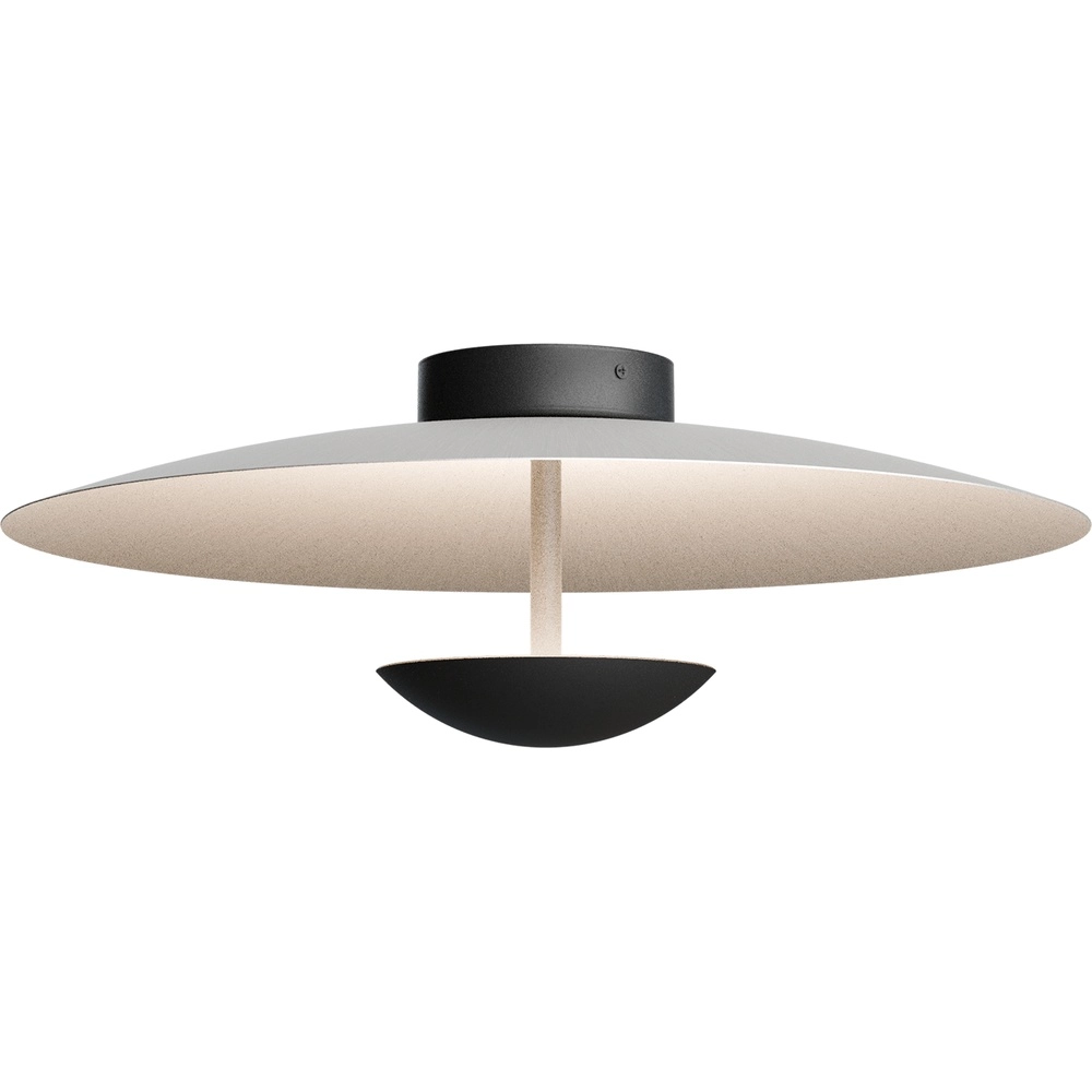 Plafondlamp 16cm Scala Ø 45cm zwart met nikkel