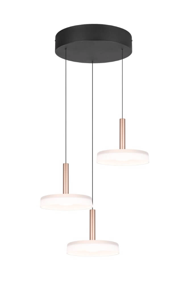 3-lichts led hanglamp Celeste wit glas 3-lichts led hanglamp Celeste wit glas