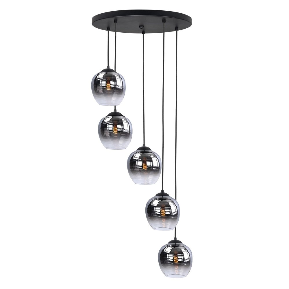 Hanglamp Fantasy 5-lichts zwart