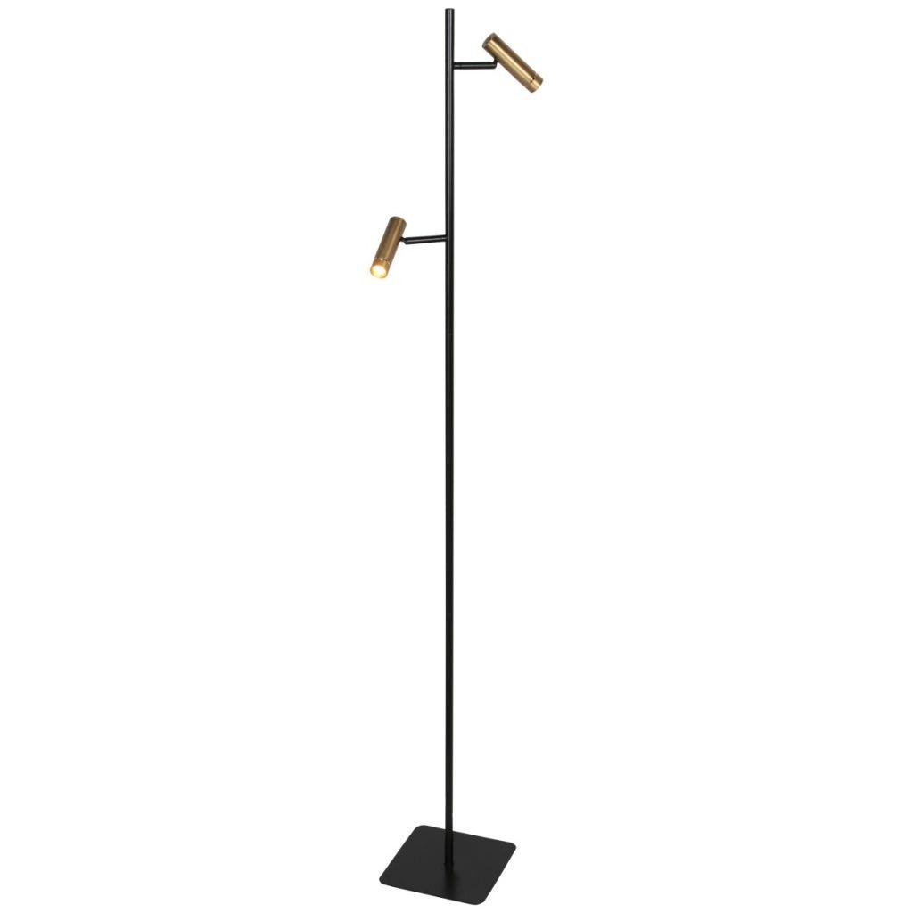 Vloerlamp 2-lichts Lumo zwart met goud Steinhauer 8712746184662