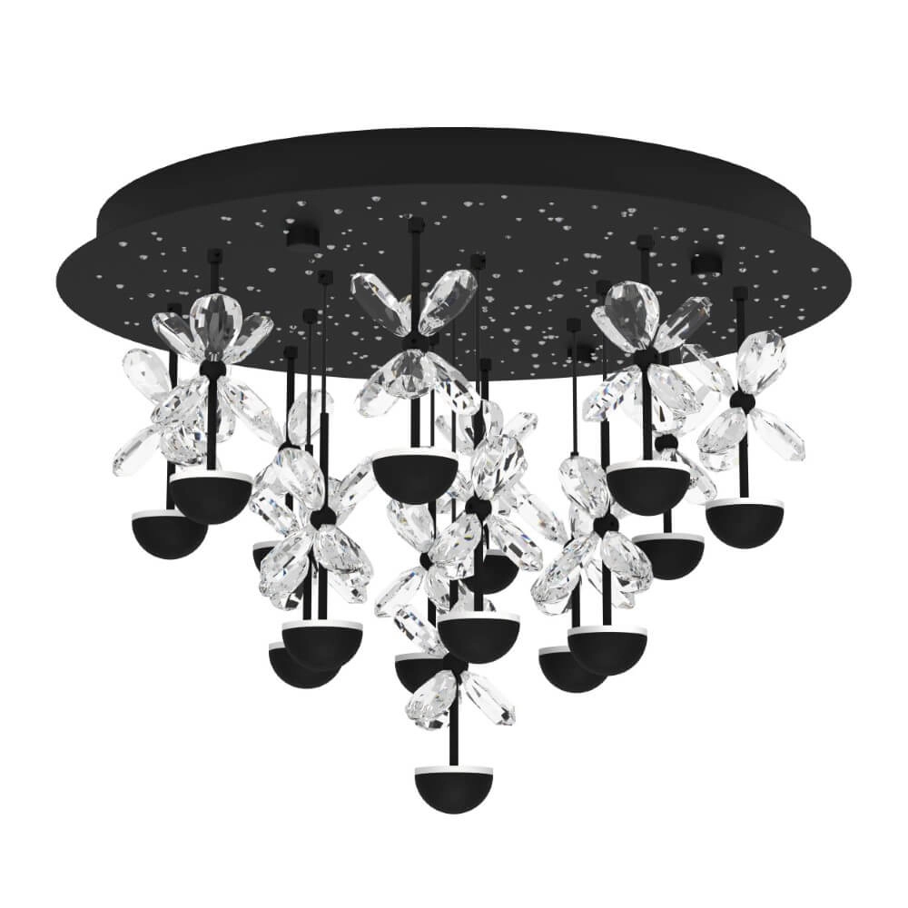 Zwarte plafondlamp Pianopoli 2 Ø 50cm Stars of Light 9008606270194