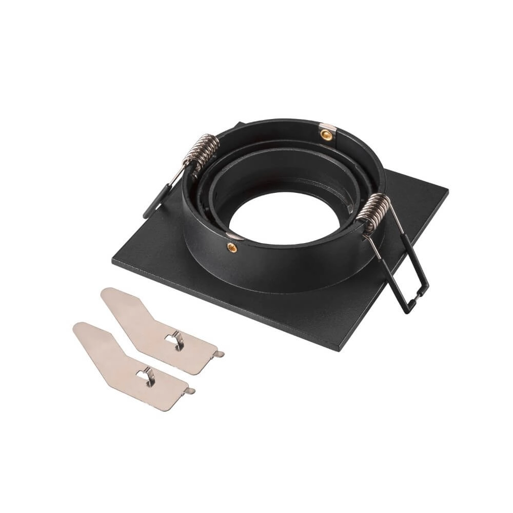 Inbouwring New Tria 75 vierkant zwart - zonder fitting SLV 4024163276498