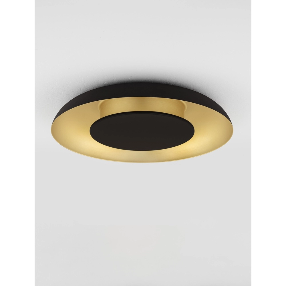 Design plafondlamp Epos Ø 40cm zwart met goud Lyora 5212017463203