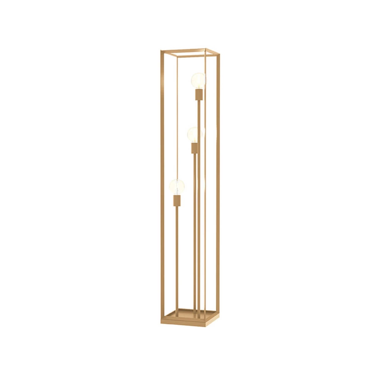Gouden vloerlamp Tetto 3x E27
