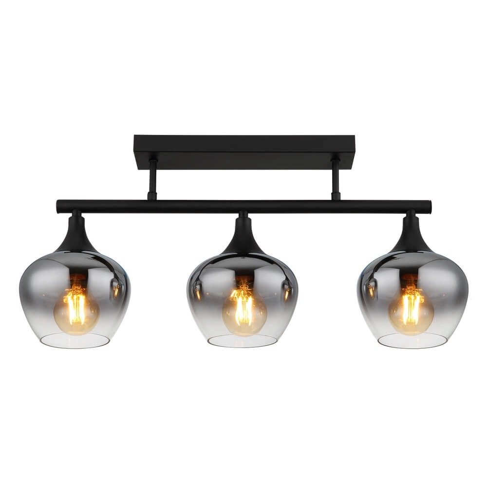 Zwarte plafondlamp Maxy 3-lichts Globo 9007371465187