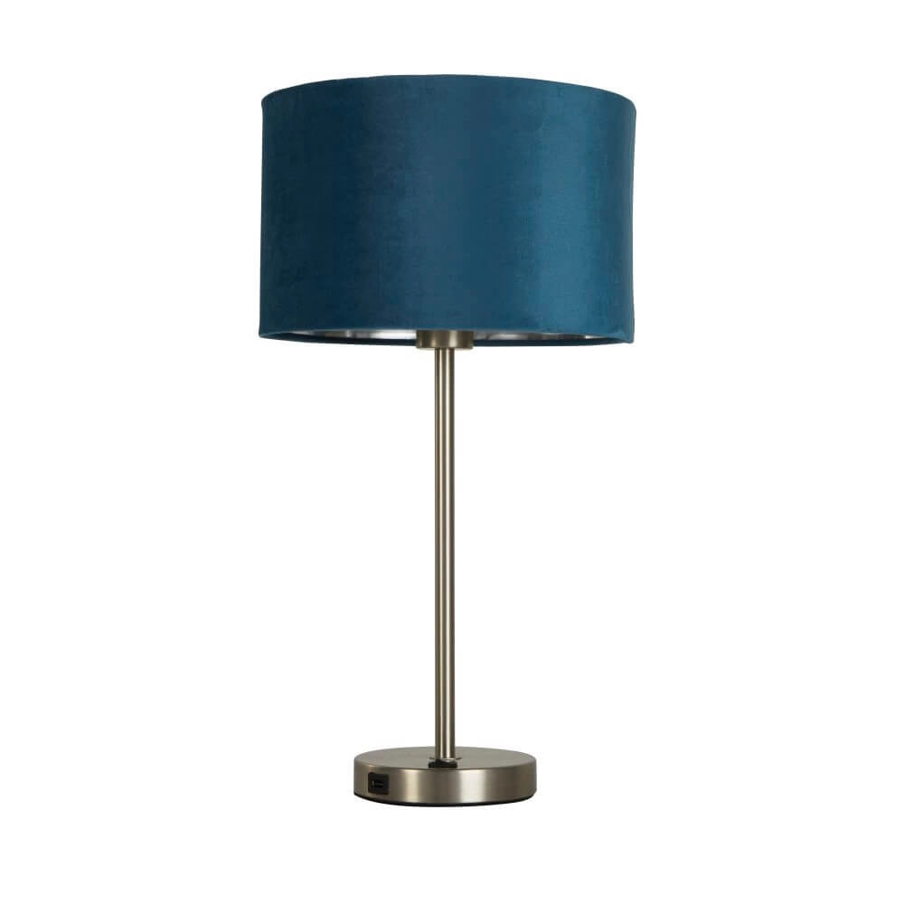 Tafellamp Finn goud met blauw Tafellamp Finn goud met blauw
