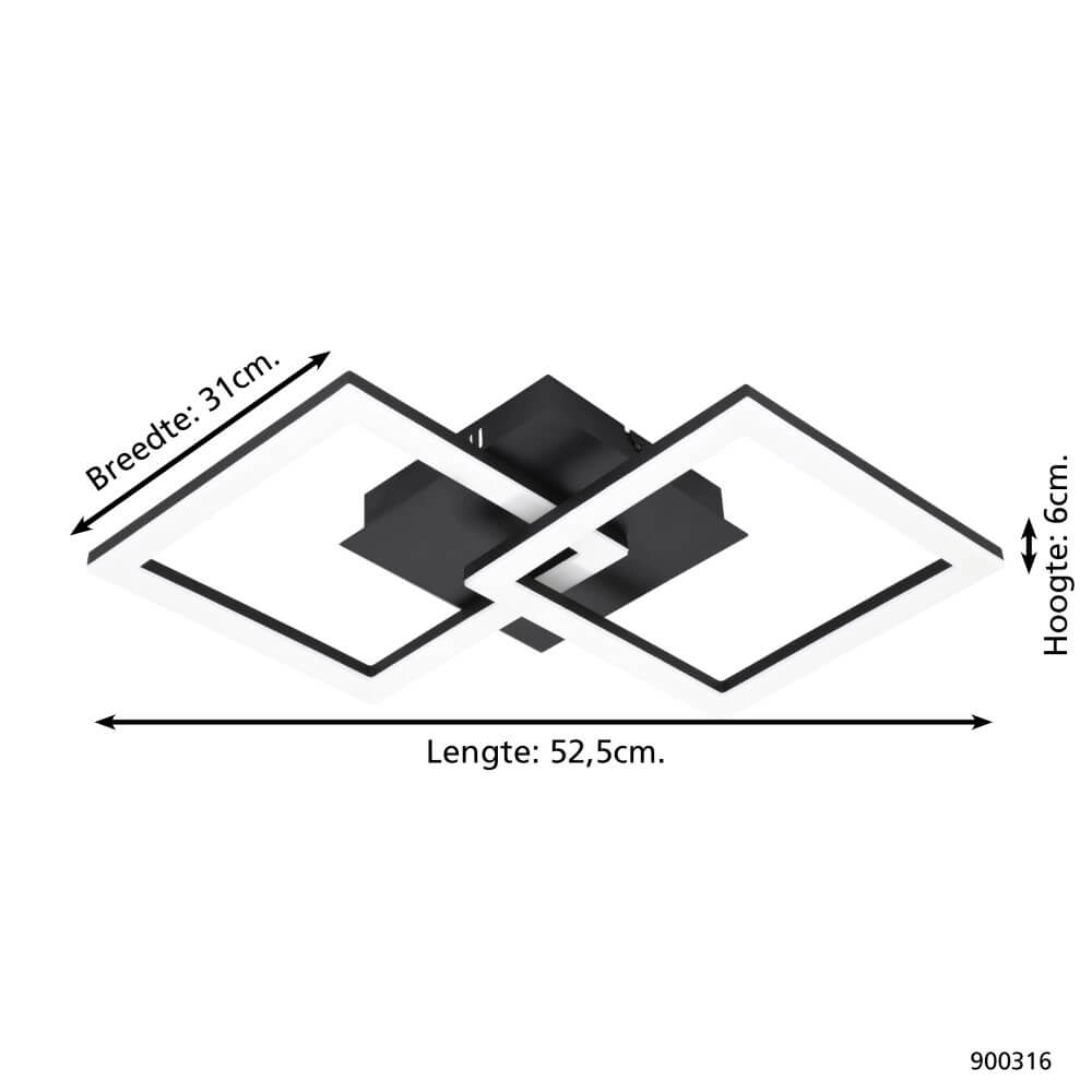 Plafondlamp Zigbee Paranday-Z 25,2x31cm zwart Eglo 9008606231201