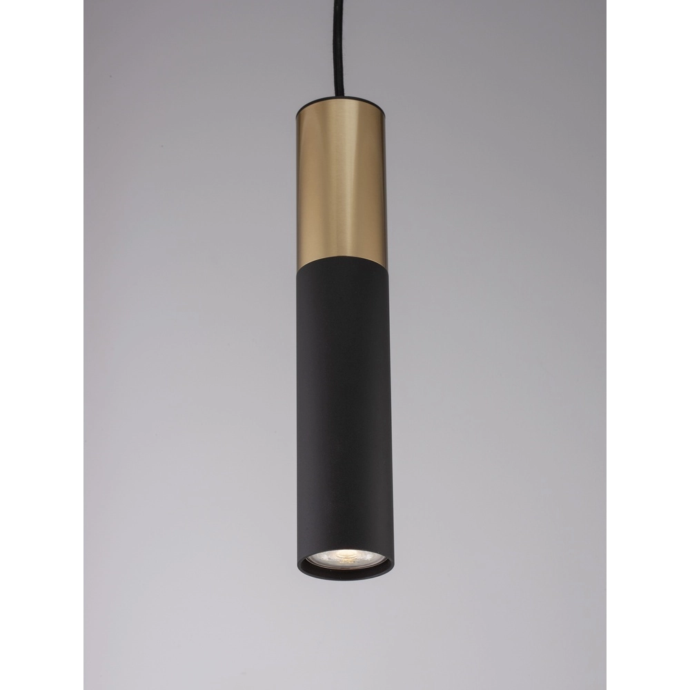 Hanglamp Pongo M enkel 30cm goud met zwart Lyora 5212017430342