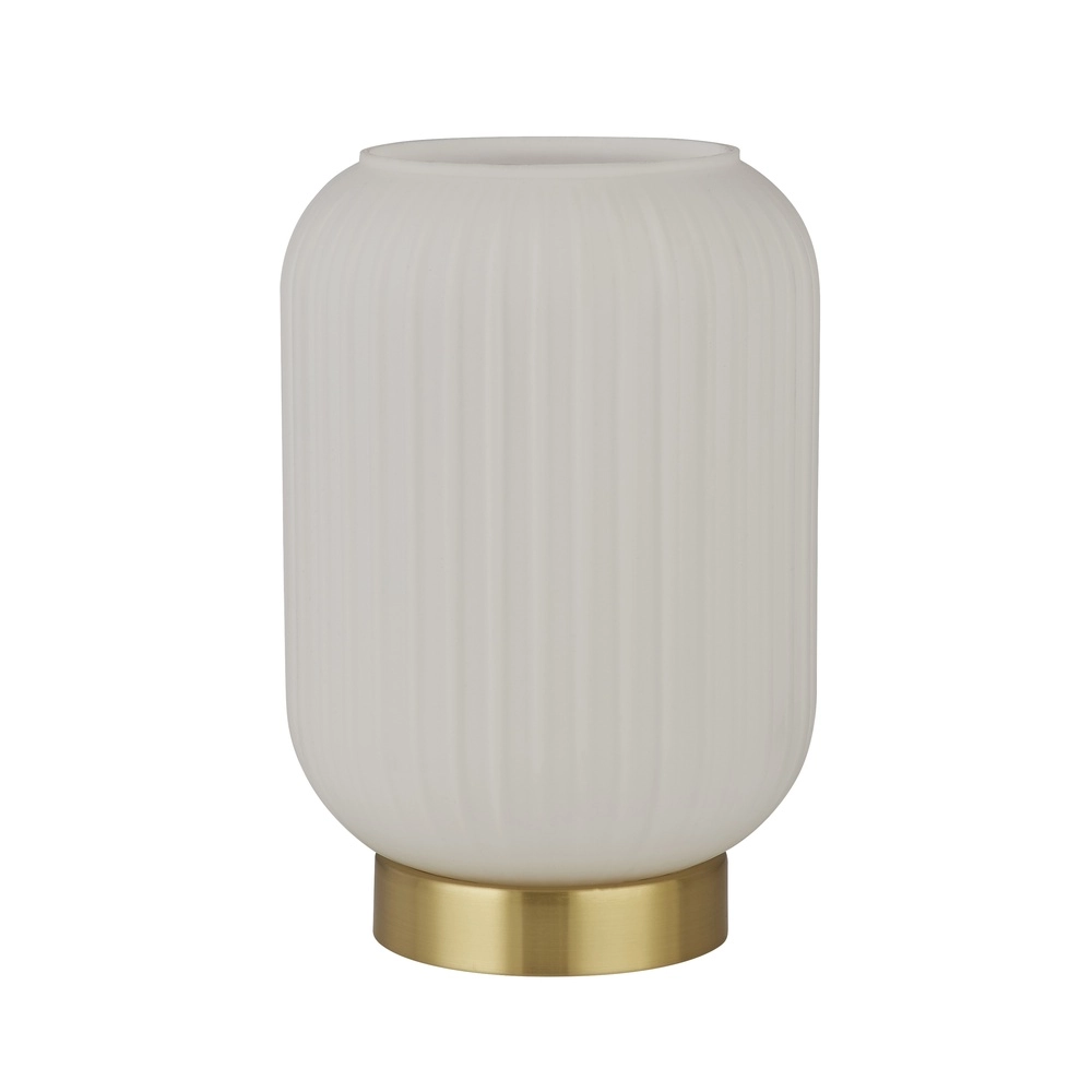 Tafellampje Pearl goud met wit glas Tafellampje Pearl goud met wit glas