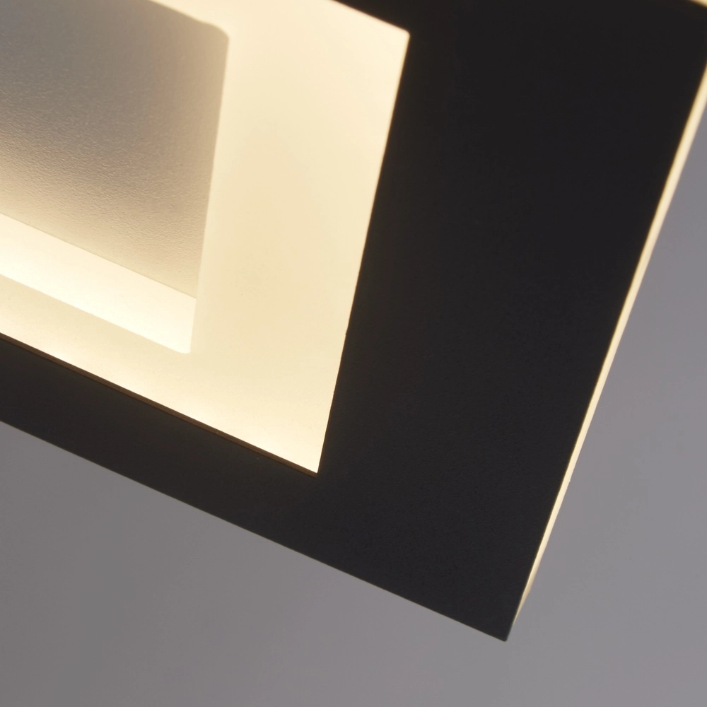 Plafonniere Squary vierkant 25cm zwart Searchlight 5053423307756