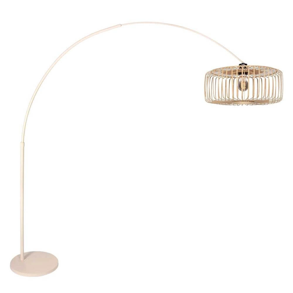 Booglamp Sparkled Light crème met bamboe kap spijl Ø 60cm