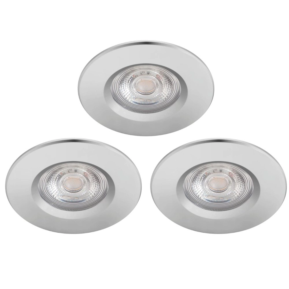 Led inbouwspots Dive (3x) 3x5w - 2700K - 8,5cm chroom