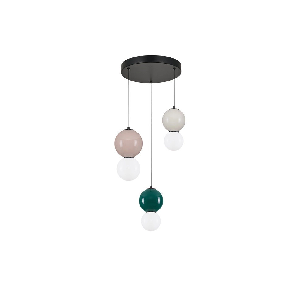 3-lichts hanglamp Noesis design