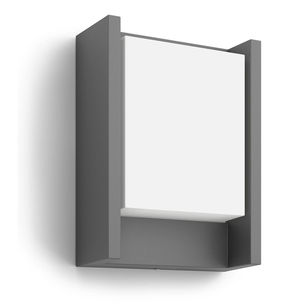 Vierkante buitenlamp Arbour 22cm antraciet