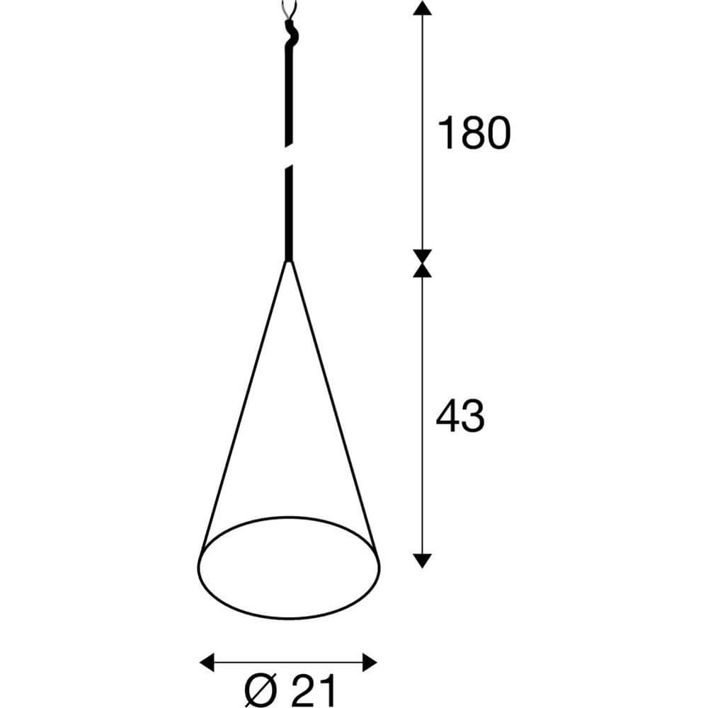 Hanglamp Magico 21 wit Ø 21cm SLV 4024163297189