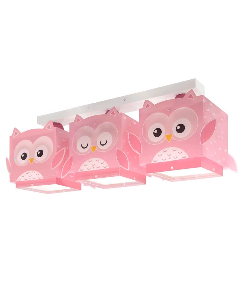 Kinderkamer plafondlamp Pink Owl Kinderkamer plafondlamp Pink Owl