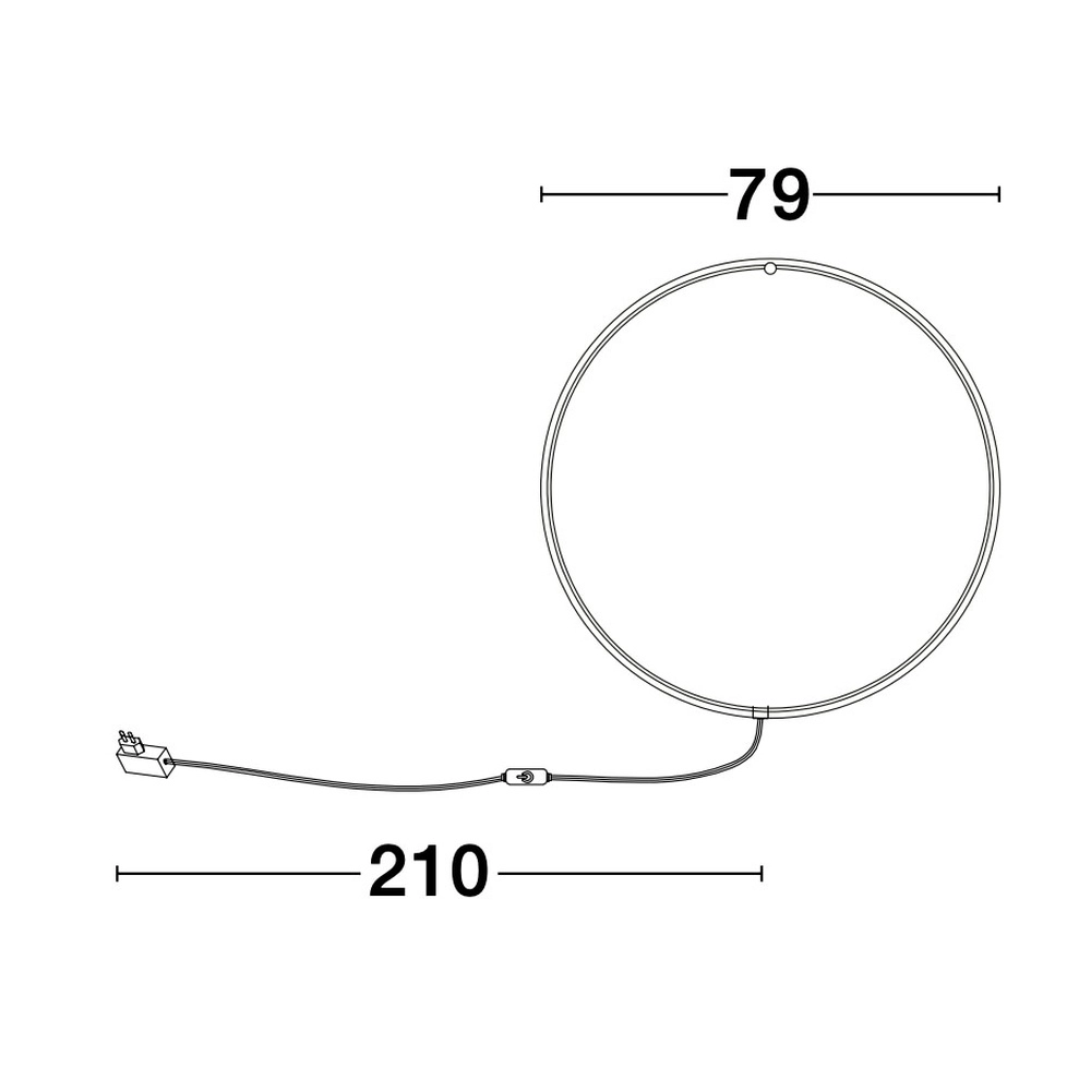 Vloerlamp Ring zwart Ø 79cm Lyora 5212017424266