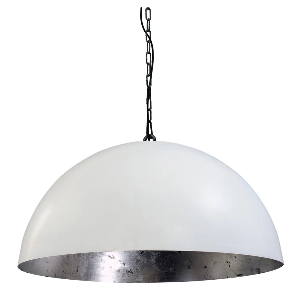 Stoere witte hanglamp Industria Silver 60 Stoere witte hanglamp Industria Silver 60