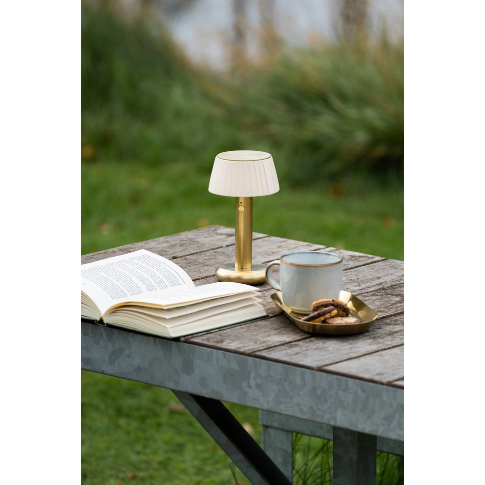 Gouden tafellamp Grasse oplaadbaar KonstSmide 7318300030416