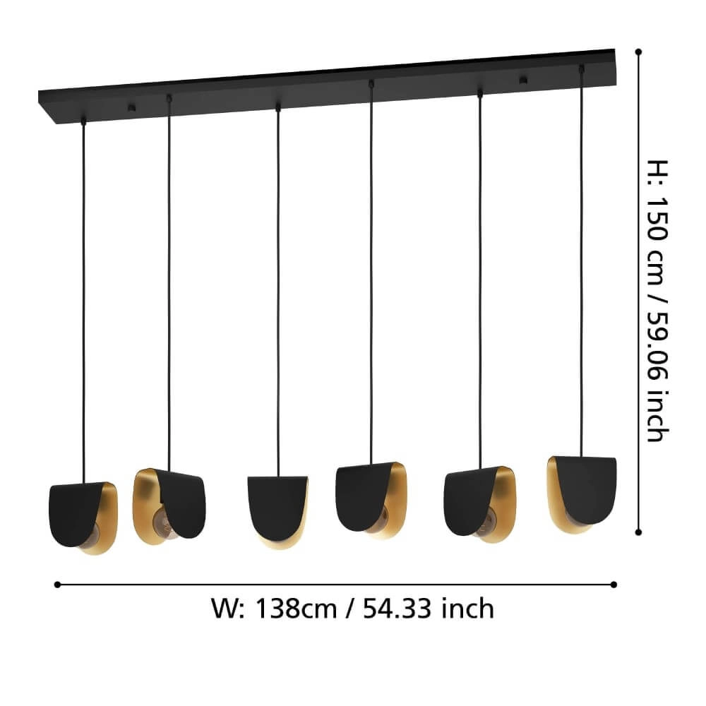 Eetkamer hanglamp Serenara 138cm Stars of Light 9008606242726
