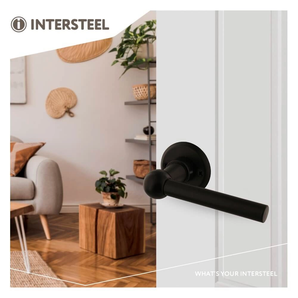 Deurklink Bol rond rozet zwart Intersteel 8714186556894