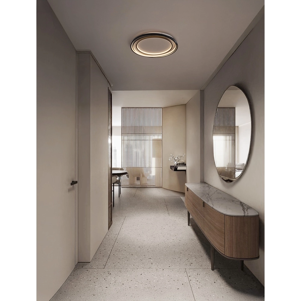 Ronde plafondlamp Arbor zwart Ø 54cm Lyora 5212017454935