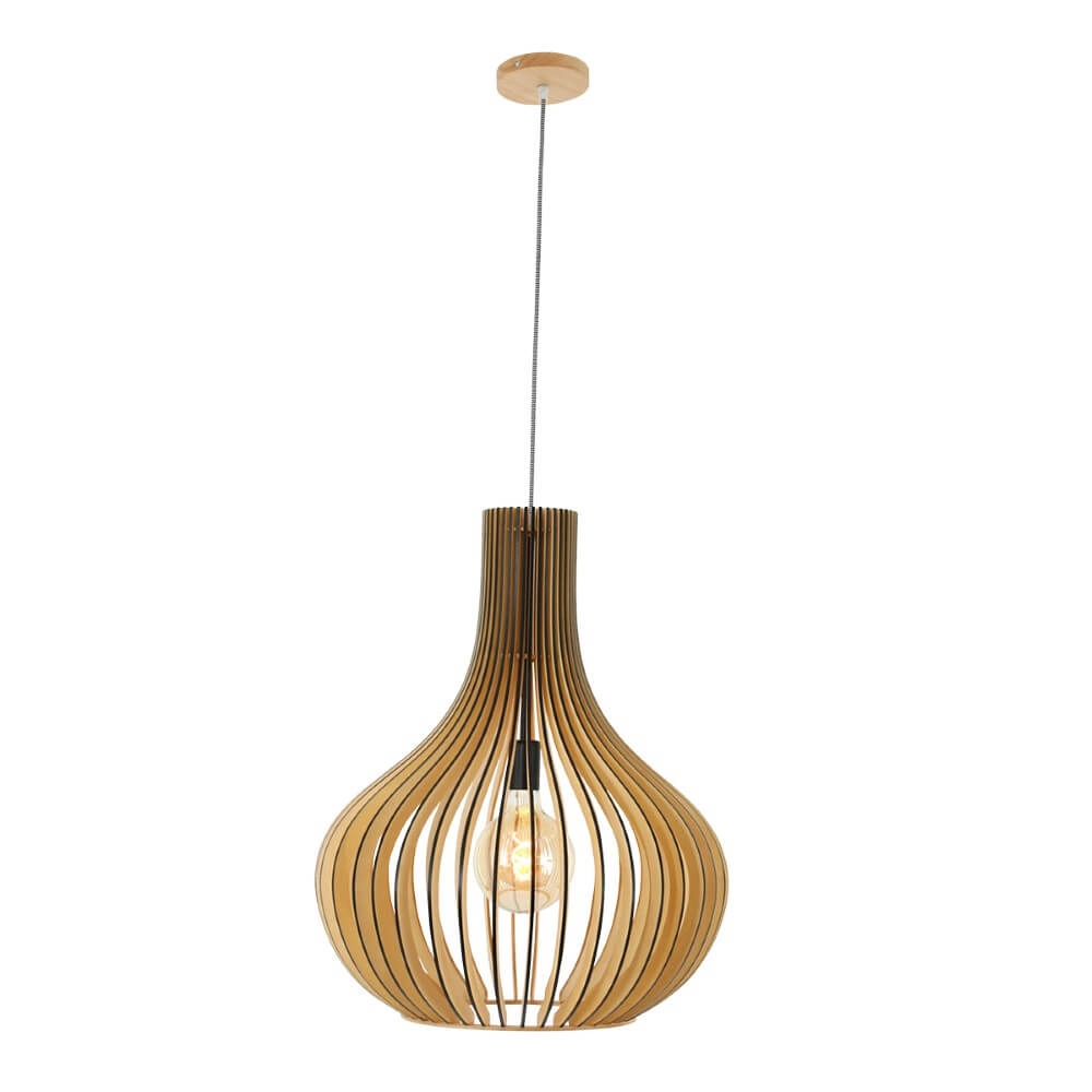 Houten hanglamp Smukt Pear Ø 50cm Steinhauer 8712746132885