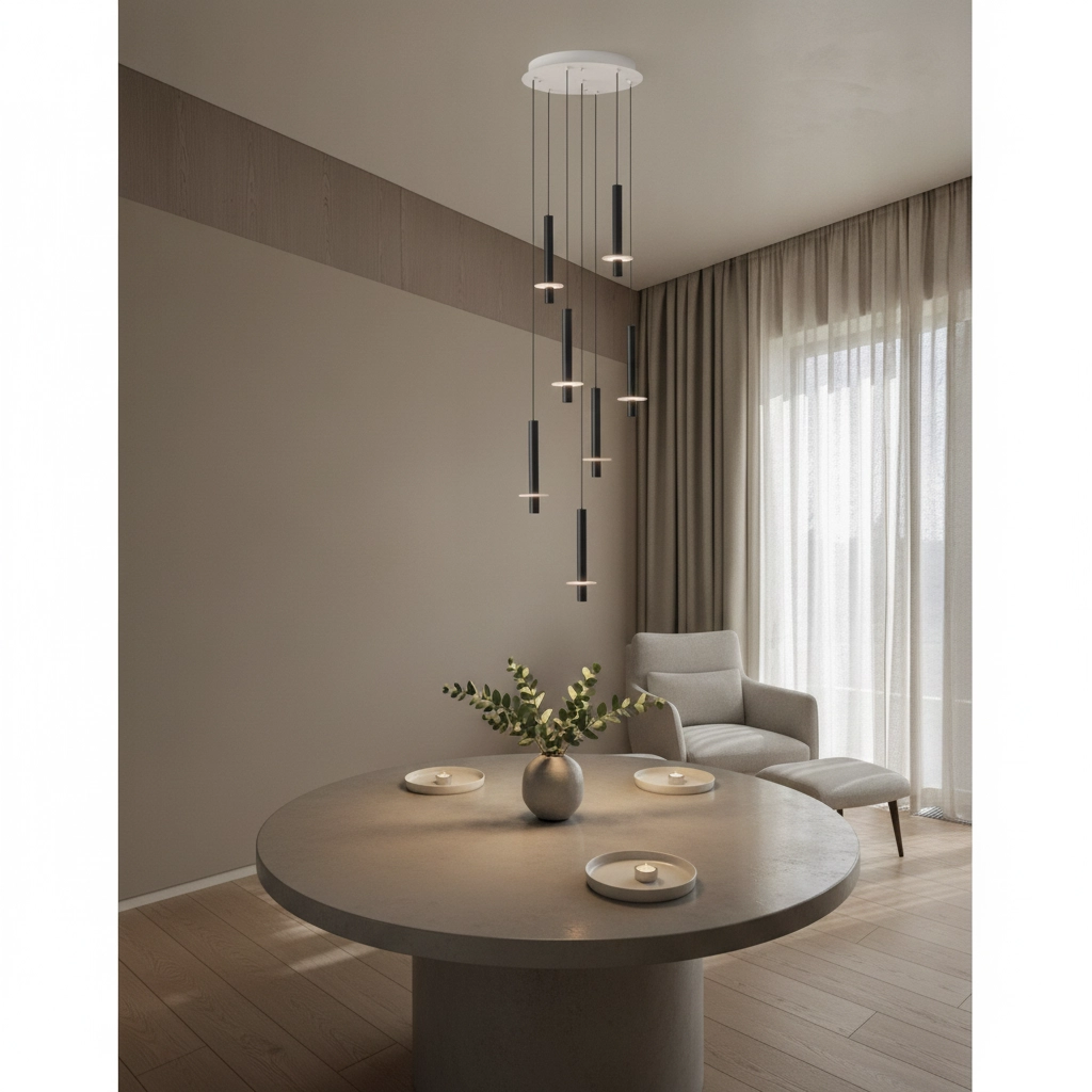 Design hanglamp Noemi zwart met wit Ø 47cm