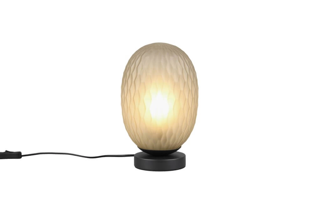 Tafellamp Facette met geribbeld groen glas Trio 4017807627893