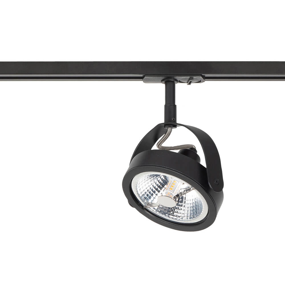 1-fase railset 150cm Malta zwart met 4 spots Highlight 8718379042843