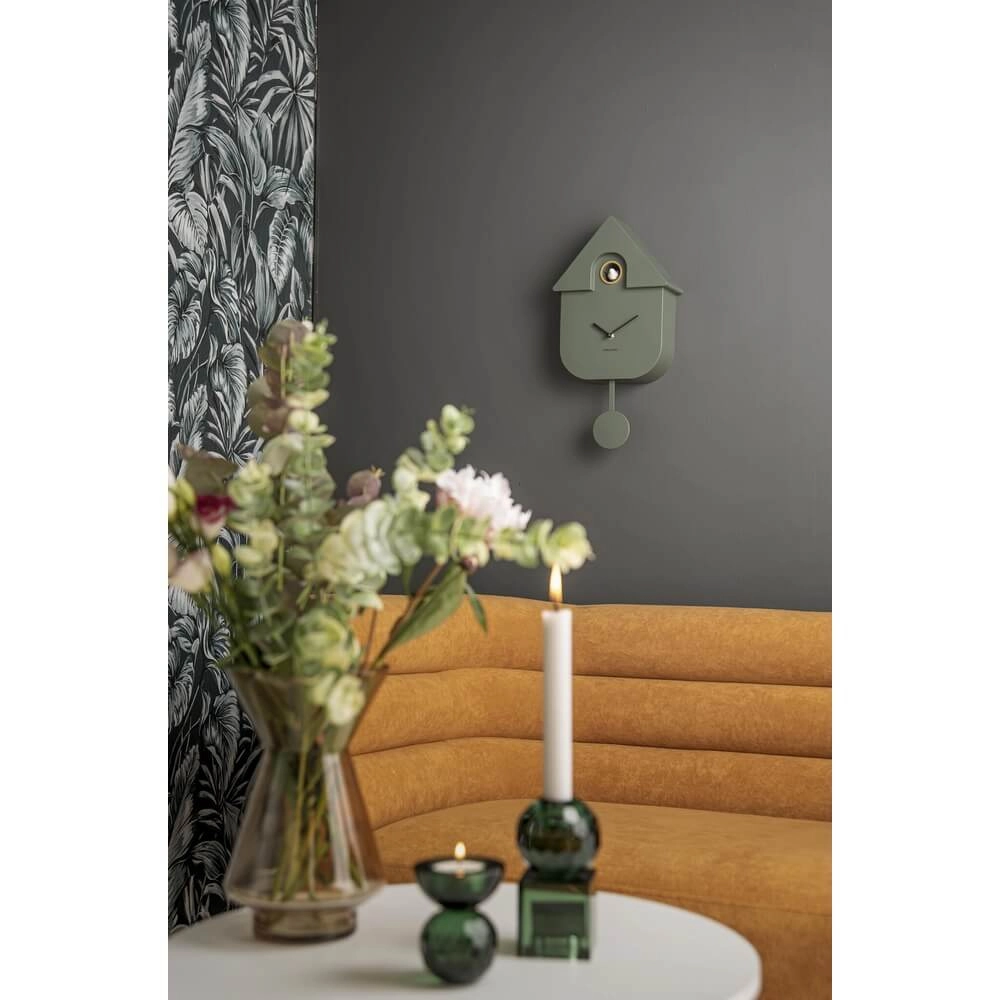 Wandklok Modern Cuckoo groen Karlsson 8714302687167