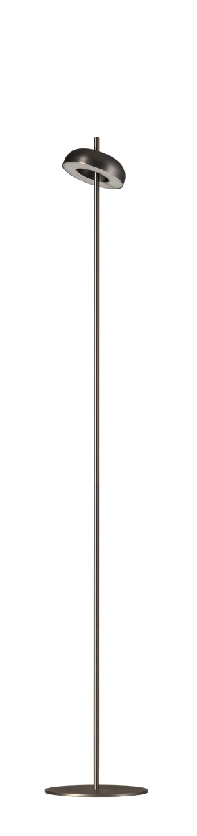 Led vloerlamp Maureen nikkel zwart