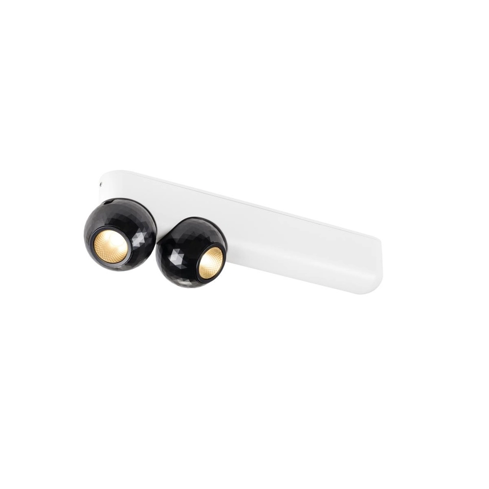Plafondlamp Dysko wit met zwart dubbel Plafondlamp Dysko wit met zwart dubbel