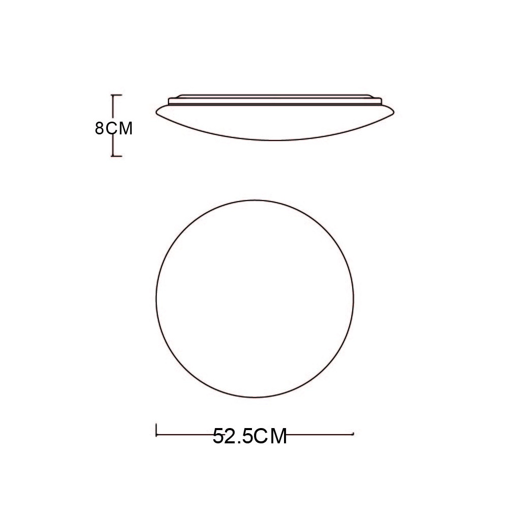 Plafonniere Pierre Ø 53cm wit Globo 9007371357697