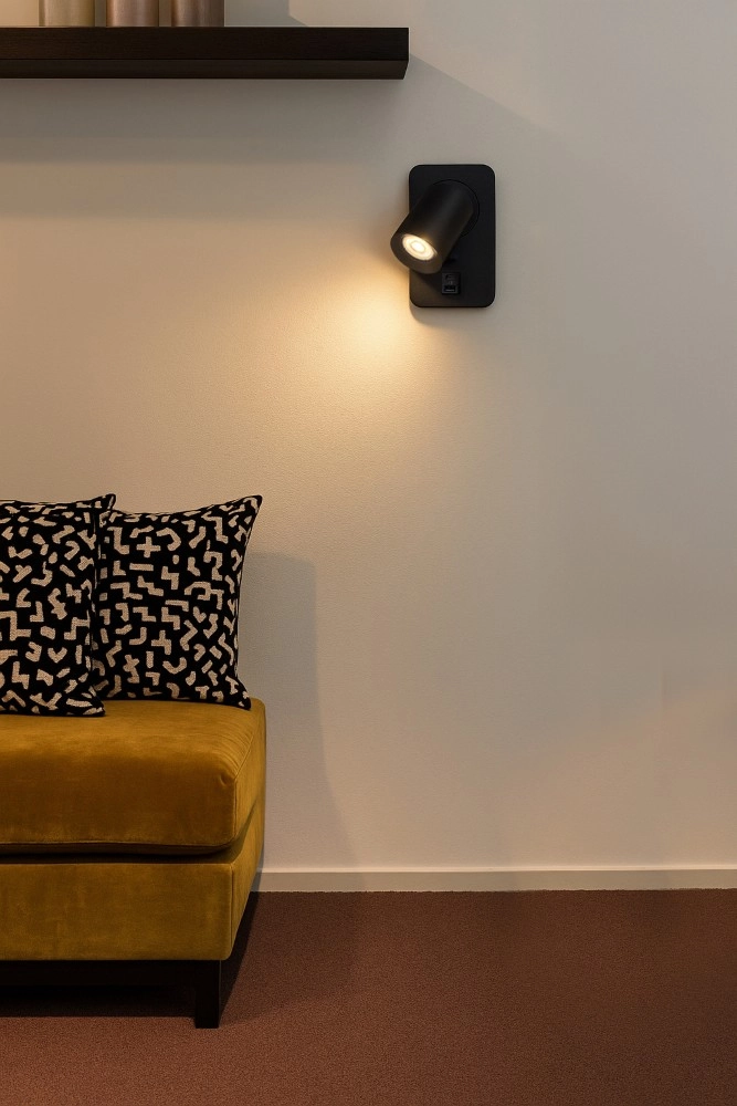 Bedlampje Megano USB zwart met USB-A en USB-C Artdelight 8720701103610