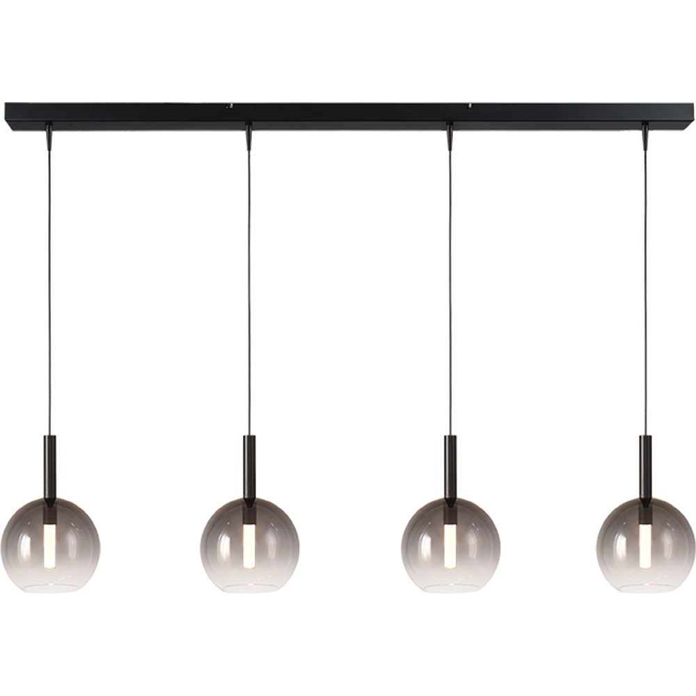 4L hanglamp Ø17cm Lido Ball met smoke-fading glas