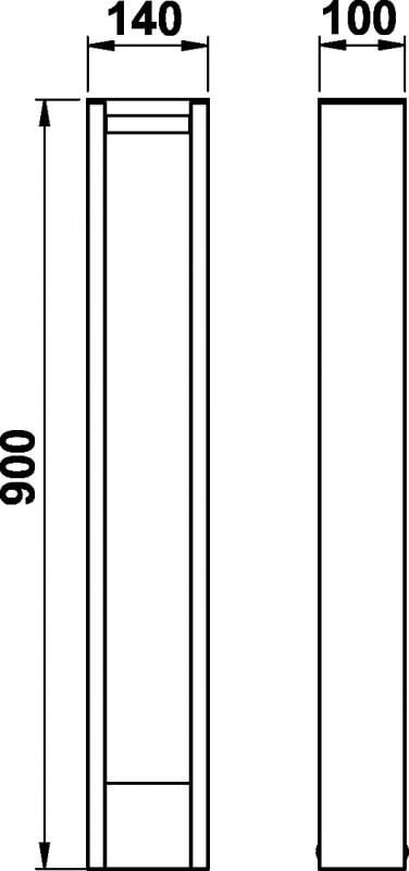 Staande Led buitenlamp Padestal 90cm-grijs Albert 4007235922424