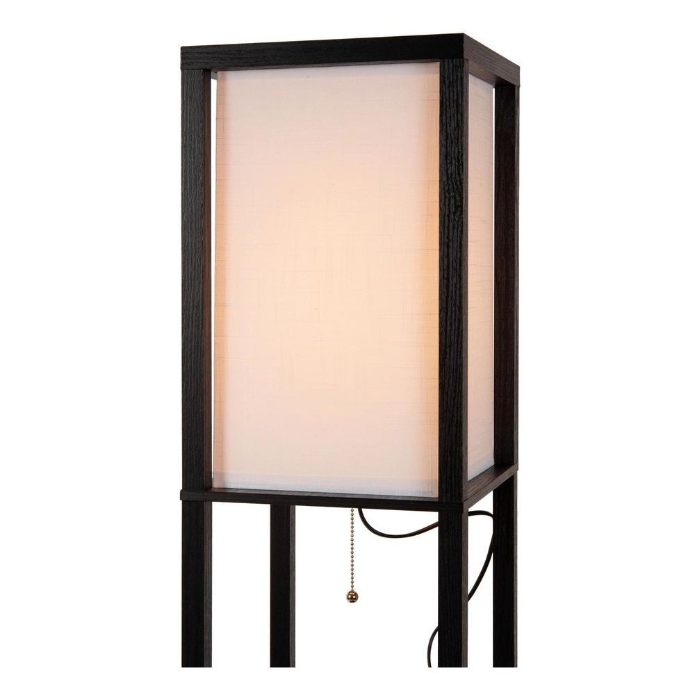 Vloerlamp Menno met draadloos oplaadpaneel zwart Lucide 5411212441607