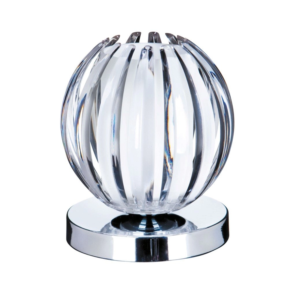 Tafellamp Claw 14cm chroom met helder glas Tafellamp Claw 14cm chroom met helder glas