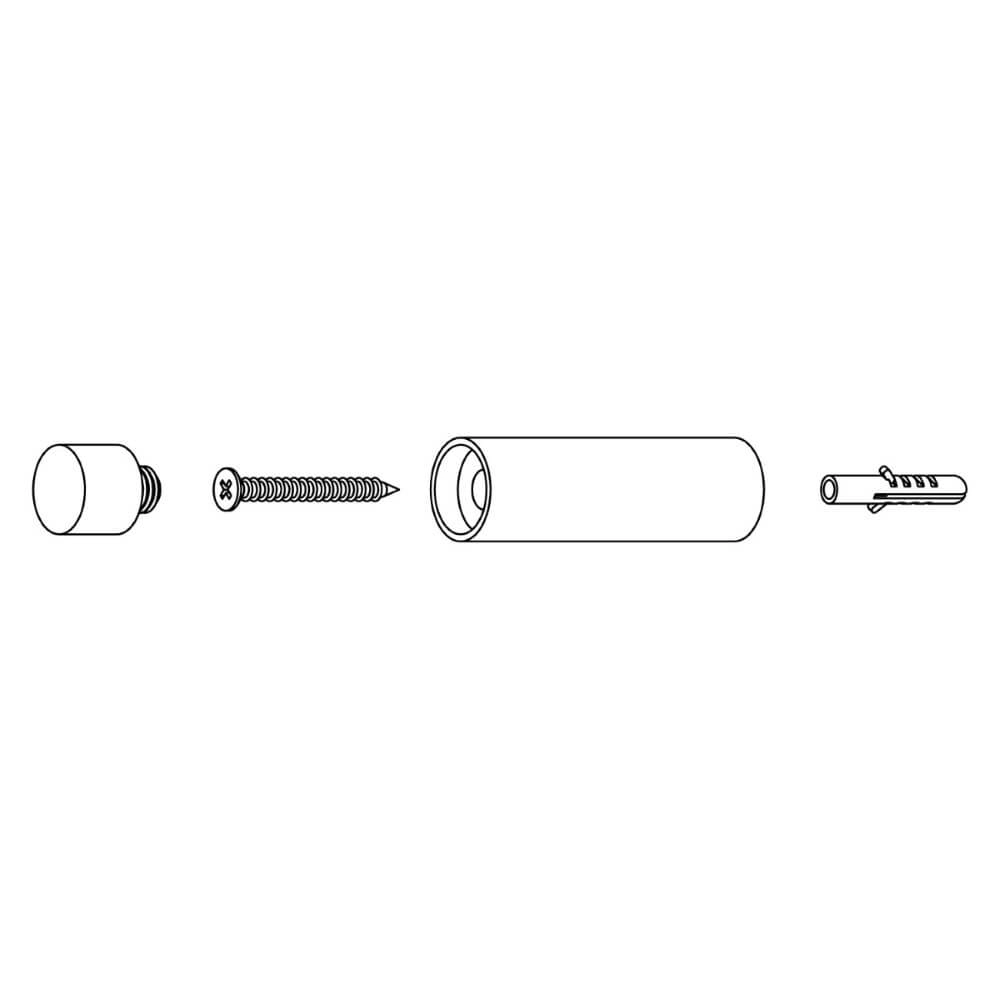 Deurstop Stelo wand 22x80mm RVS Intersteel 8714186053454