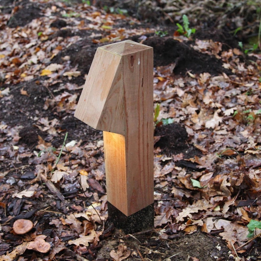 Houten padverlichting Peri 100 Accoya - 10x10x50cm - 2700K