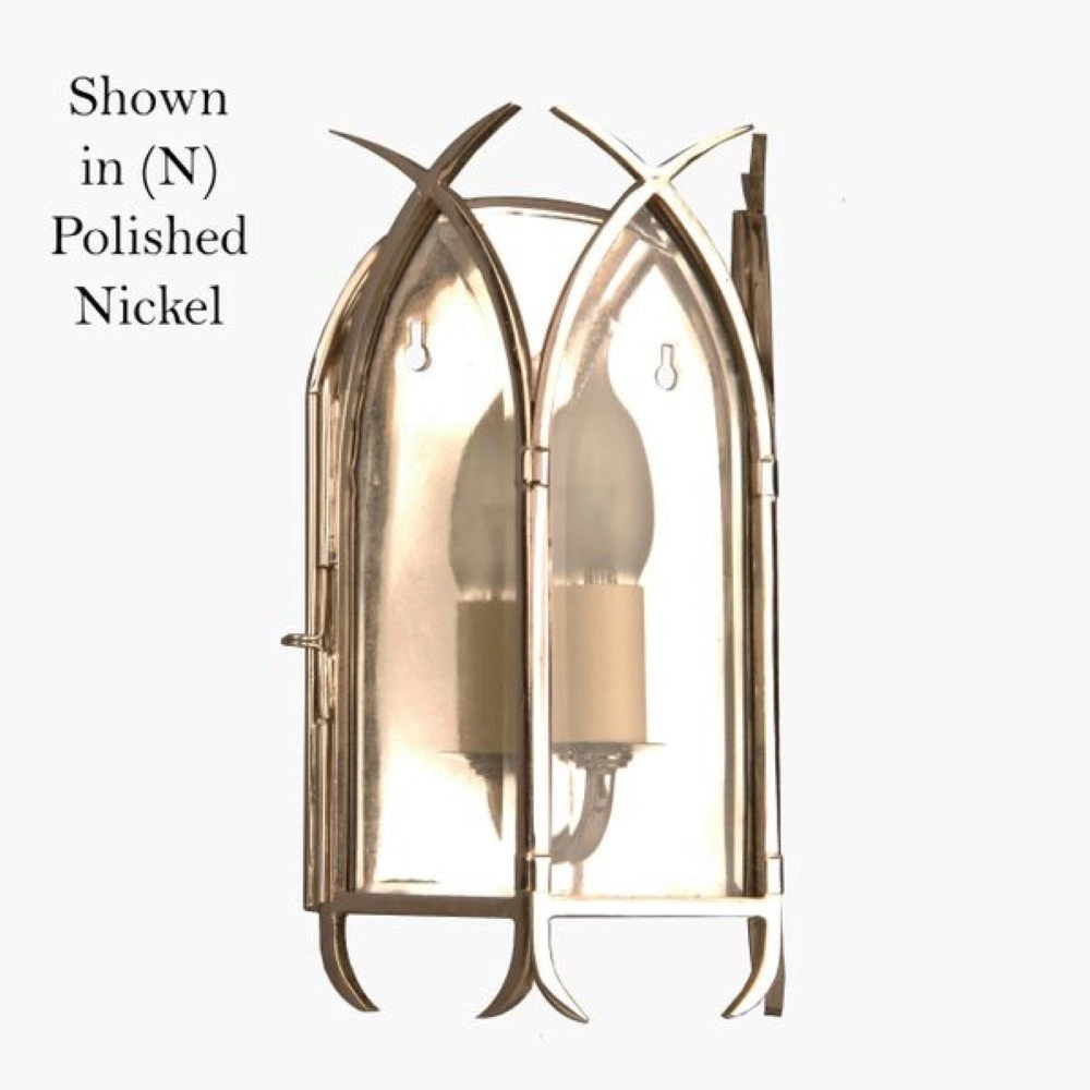 Antieke muurlamp Gothic 28cm - antiek koper (ANT) Limehouse