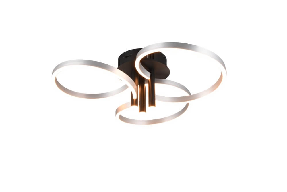 Gekrulde led plafondlamp Caruso RVS - Ø 65,5cm Trio 4017807612974