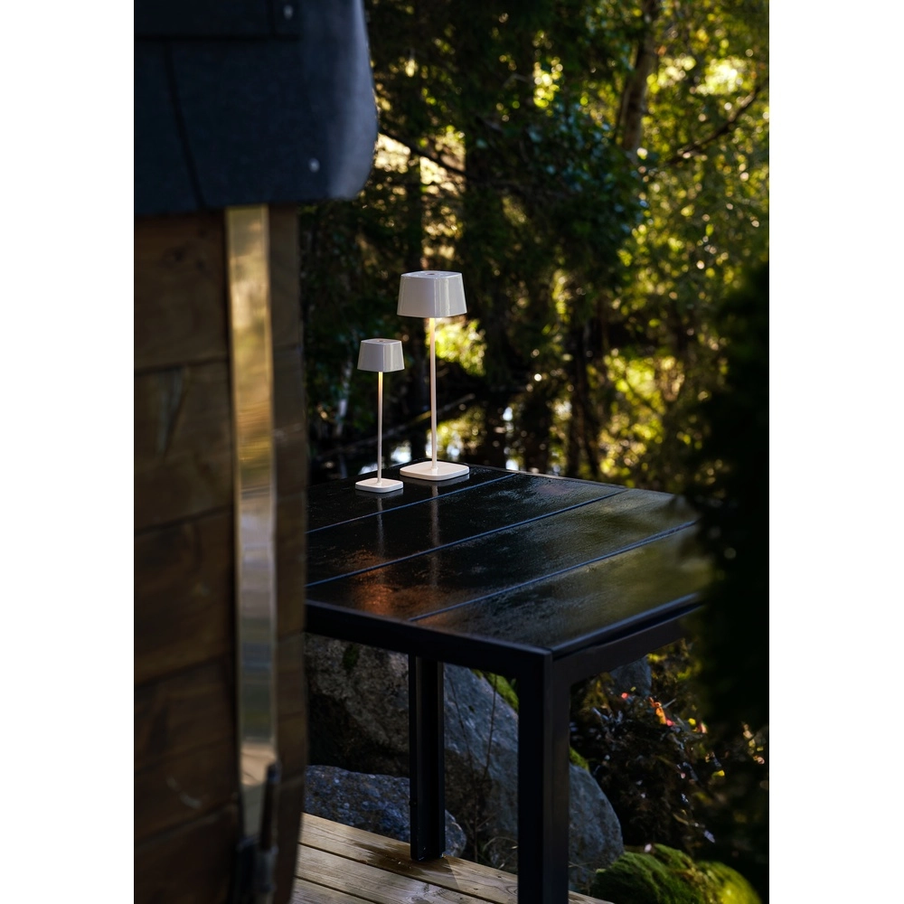 Tafellamp Capri zand bruin glans oplaadbaar KonstSmide 7318300030379