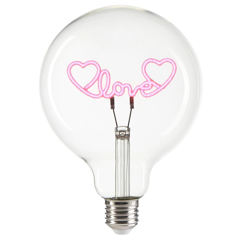 E27 lichtbron Lumopop "Love" roze